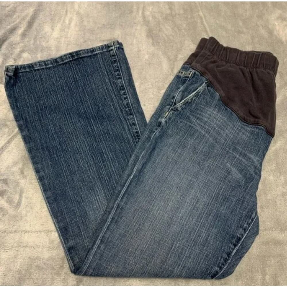 Gap Maternity Flare Leg Jeans Size 10 Stretch Belly Panel